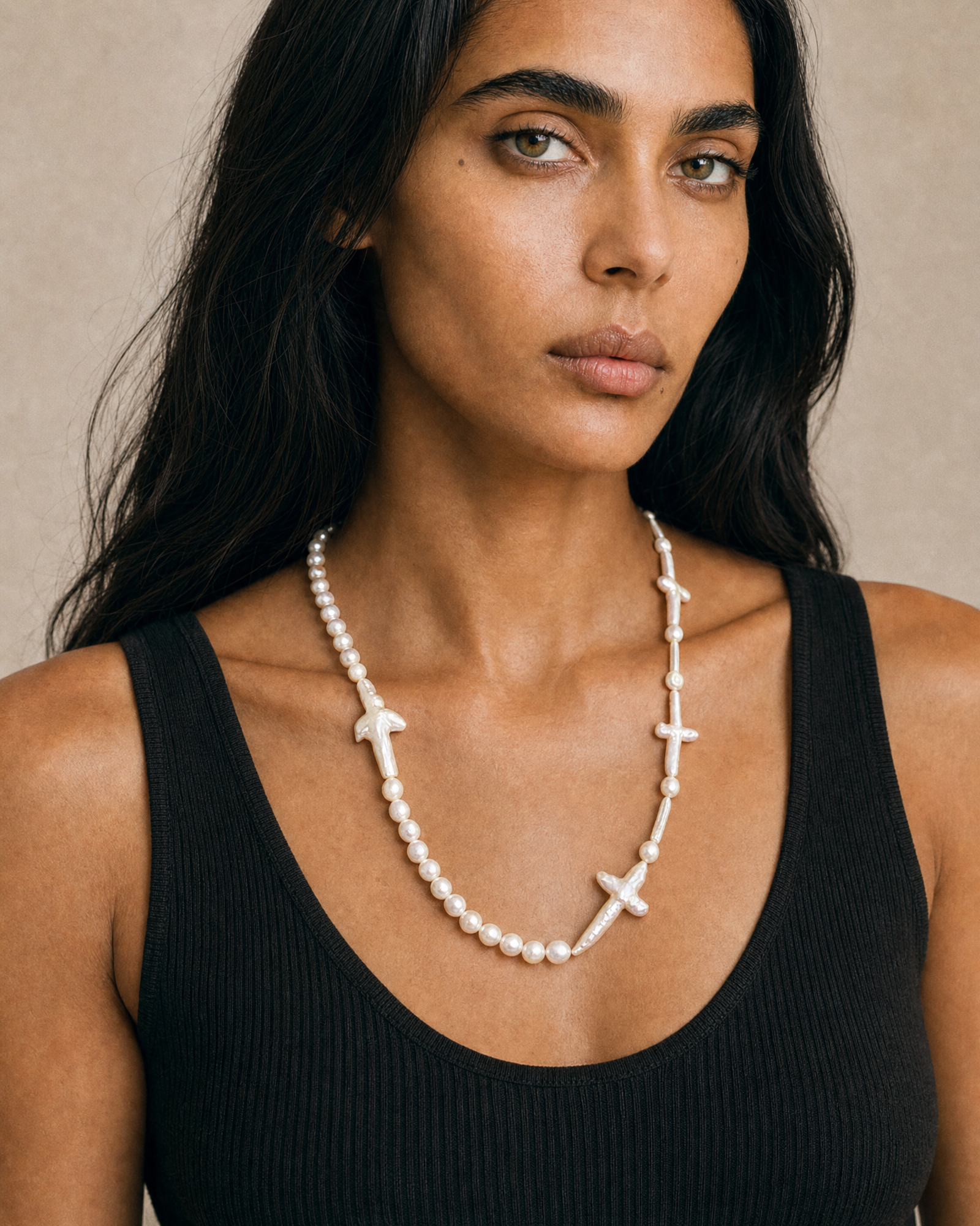 Rosario Pearl Necklace